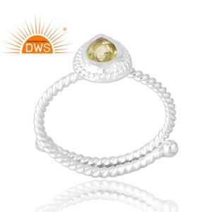 Hot Selling 925 Sterling Selling Natural Peridot Gemstone Ring Custom Jewelry For Women Gift For Her - Product Image 1