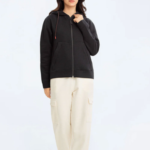 Sudaderas con cremallera personalizadas para mujer, sudaderas con capucha de moda para gimnasio de invierno para actividades al aire libre, sudaderas con cremallera para mujer, informal frontal - Product Image 2