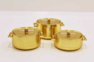 Casserole en métal de luxe avec couvercle doré Casserole chaude de haute qualité pour la maison ou le mariage - Product Image 2