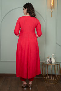 Rayón Casual Wear Floral largo algodón Floral impreso Maxi Anarkali vestido para mujeres ropa de playa ropa india y paquistaní - Product Image 2