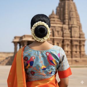 เสื้อผ้าไหมอินเดียคุณภาพดีที่สุด ดีไซน์ทันสมัย สำหรับงานแต่งงาน ผ้าส่าหรีโบราณ งานฝีมือประณีต สำหรับผู้หญิง มีสินค้าพร้อมส่ง - Product Image 2