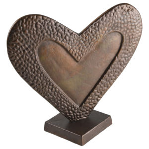 Decoración Vajilla de metal Diseño de corazón Corazón antiguo de plata para decoración de Navidad Hogar y decoración festiva Diseño Corazón de Navidad - Product Image 5