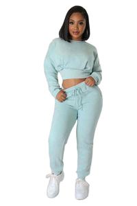 Conjunto de sudadera y pantalones deportivos de entrenamiento de gimnasio cómodos para mujer, sudaderas y sudaderas técnicas impresas - Product Image 2