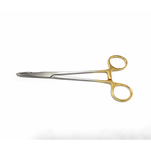 Olsen Hegar Porte-aiguille TC Outil de suture droite-Poignée dorée-Pilote d'aiguille chirurgicale en acier inoxydable certifié CE 14cm/17cm - Product Image 2
