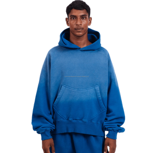 Sudadera con Capucha Oversize para Hombre, Estilo Vintage, Lavado Ácido, 500 GSM, 100% Algodón, Secado Rápido, Moda de Invierno - Product Image 6