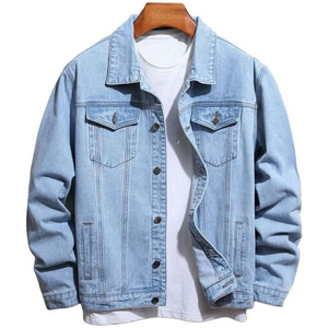 Custom Logo Denim Jacket Men Designer Men Casual Cotton Jacket Denim Coats OEM <b>Jean</b> Male Best Quality Denim Jackets for <b>Boys</b> - Product Image 1