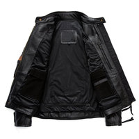 Vestes en cuir de qualité supérieure pour hommes Vêtements d'extérieur d'hiver Veste en cuir naturel de style personnalisé pour l'hiver