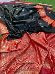 ผ้าแพรไหมแจ็คการ์ดสีม่วงเข้มผ้าแจ็คการ์ดสีฟ้าอ่อนสีทองเส้นขอบสีฟ้าสำหรับฤดูร้อนฤดูหนาว - Product Image 3