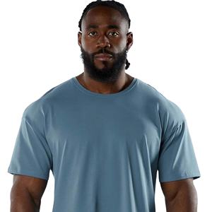 Élasthanne pour hommes de qualité supérieure/coton 220gsm respirant grande taille T-Shirt Logo personnalisé impression bouffante Style décontracté manches courtes - Product Image 6