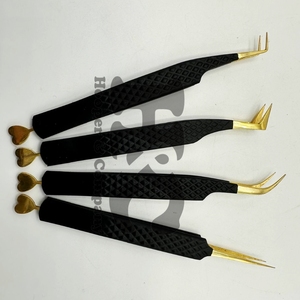 Professional Eyelash Extension <b>Tweezers</b> Bottom Design Sustainable Black <b>Tweezers</b> Straight <b>Tweezers</b> Smooth Grip Logo Offer mink - Product Image 6