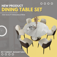 Nouveau produit table à manger en bois avec chaise 4-6 super confortable pour les meubles de salle à manger prix de gros de l'Indonésie