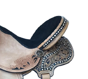 Juego de sillas de montar de cuero genuino de primera calidad, combinación perfecta para carreras de inglés de resistencia occidental para montar a caballo - Product Image 5