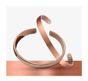 Bracelets en cuivre au design moderne, prix de gros, design vintage, bracelet magnétique, forme ronde, bracelets en cuivre, nouveau look - Product Image 5