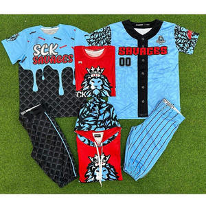 Venta al por Mayor de Conjuntos de Camisetas de Béisbol Transpirables con Estampado por Sublimación Personalizado de la Mejor Calidad, Ropa Deportiva 100% Poliéster de Secado Rápido - Product Image 4