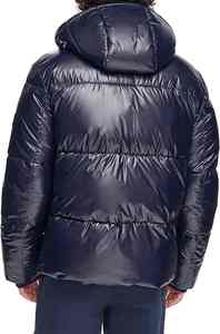 Men's Casual <b>Winter</b> Puffer Jacket Detachable <b>Hood</b> Plus Size Zipper Button Decoration Cotton Filled <b>Coat</b> OEM/ODM Wholesale - Product Image 4