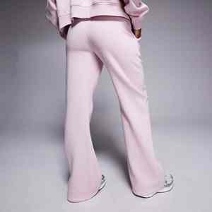 Wholesale Custom Plus Size Women's Regular Fit Fleece Sweatpants Winter Casual Wear <b>Lace</b> Flat Front Polyester/Cotton - Product Image 3