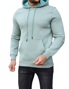 Sweat à Capuche Polaire pour Homme, Survêtement à Manches Longues, Imprimé, Surdimensionné, Vert d'Eau - Product Image 1