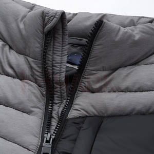 Chaqueta acolchada de nailon para hombre, lona transpirable, tela de burbujas, bolsillos soldados, Panel de trabajo, contraste, cremallera, diseños personalizados - Product Image 4