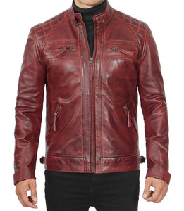 High Quality Stand Collar <b>Men's</b> <b>Leather</b> <b>Jacket</b> Breathable and Quick Dry for Winter Sustainable Street Wear <b>jacket</b> for <b>men</b> - Product Image 1