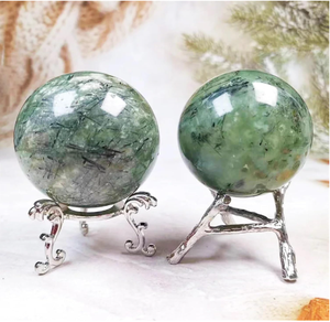 Esferas de prenita de cristal natural, venta al por mayor, piedra de bola de prenita de alta calidad para meditación curativa y decoración - Product Image 5