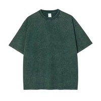 Streetwear en coton avec impression personnalisée, vêtements pour hommes, vêtements grande taille, T-shirt surdimensionné vintage délavé à l'acide, à épaules tombantes, High Street