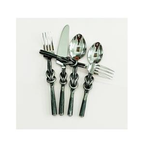 Cubiertos de acero inoxidable con espejo, juego de cubiertos de fábrica, gran oferta, 5 piezas - Product Image 3