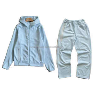 Talla personalizada 100% algodón transpirable para hombre cortavientos patrón sólido colección de chándal de invierno ecológico de talla grande - Product Image 3