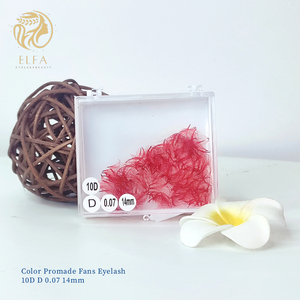 Extensiones de Pestañas Profesionales Promade Easy Fan, Suministros a Granel, Hechas a Mano, Naturales, Largas, de Fibra PBT Coreana, OEM/ODM - Product Image 1