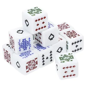 16mm Plastic Poker Dice For Poker Game And Card Games