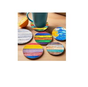 Posavasos de Madera de Diferentes Colores para Decoración de Mesa, para el Hogar, Hoteles y Restaurantes, Posavasos de Madera a Precio Accesible - Product Image 1