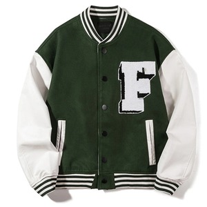 Fabricantes de Chaquetas Varsity de Cuero PU Personalizadas para Marcas de Ropa, Chaqueta de Invierno para Hombre - Product Image 1