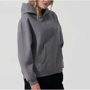 Fabricant de vêtements par Hosten Greek Enterprises OEM Vêtements pour femmes sur mesure Sweat-shirts à capuche en coton respirant gris - Product Image 6
