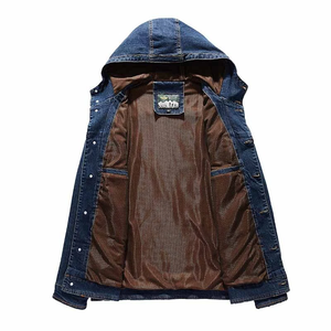 Veste coupe-vent en denim vintage élégante pour homme, vente en gros OEM, haute qualité, personnalisable, 100% coton respirant, extérieur - Product Image 5