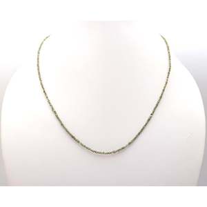 Collier en argent sterling 925 avec perles de diamant non taillées vertes de 2-3 mm - Product Image 4