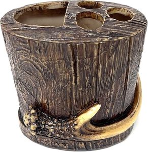 Soporte de cepillo de dientes o pasta de dientes ecológico con acabado de aspecto natural, organizador de almacenamiento de baño sostenible y biodegradable - Product Image 3