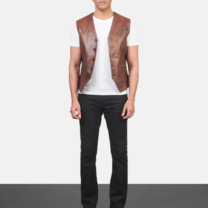 Chaleco de Motociclista Clásico de Cuero Genuino para Hombre 2026, Transpirable, Impermeable, Ecológico, Ropa de Abrigo de Invierno - Product Image 3