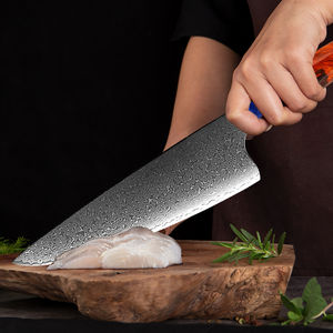 Cuchillo de Chef japonés profesional Damasco, mango de madera de acero VG-10, apto para lavavajillas, fabricante de herramientas de cocina de Pakistán - Product Image 3