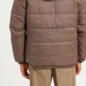 Service OEM, directement de l'usine, vêtements d'extérieur d'hiver, coupe-vent et respirant, veste matelassée unie décontractée, prix bas - Product Image 4