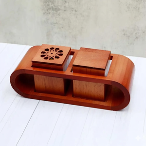 Acacia <b>Wood</b> Eco-Friendly Religious Bakhoor Mabkhara Incense <b>Burner</b> Home Decor Arabia Incense Eid Ramadan Gifts Z F CRAFT IMPEX - Product Image 1