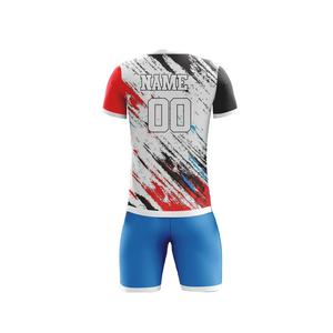 Maillot de football unisexe personnalisé imprimé par sublimation avec logo, découpe automatisée, respirant, pour l'entraînement - Product Image 2