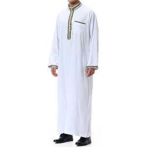 Thobe Moderno de Algodón, Diseño Nuevo, Transpirable, Ligero, Hecho a Mano, Elegante, para Hombre Musulmán, Abaya Larga con Estampado Digital - Product Image 5