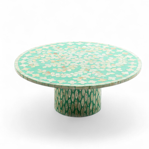 Support à gâteau en nacre pour la présentation de gâteaux et de desserts, décoration de table, fait à la main, coquille naturelle, usine du Vietnam - Product Image 1