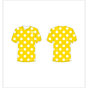 Camiseta de Hombre Amarilla con Puntos, Manga Corta, Cuello Redondo, Casual, Transpirable, Corte Regular, Trackstar OEM, Marca Privada TSI-G05-P0688 - Product Image 1