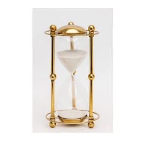 Sablier en métal élégant, horloge à sable décorative, nouveau style, décoration de bureau à domicile, étagère, table, centre de table, cadeau - Product Image 1