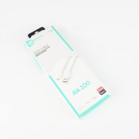 Boîte pliable imprimée de logo personnalisé pour câbles de données USB Boîte de papier d'emballage de chargeur de produit électronique avec film transparent pour fenêtre