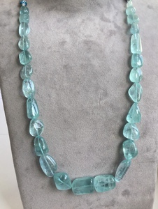 Perles de pierre naturelle Aquamarine brute pour la fabrication de bijoux fins - Product Image 4