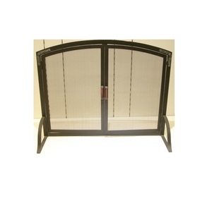 Pantalla de chimenea duradera de Metal negro independiente de 3 paneles de alta calidad para interiores - Product Image 6