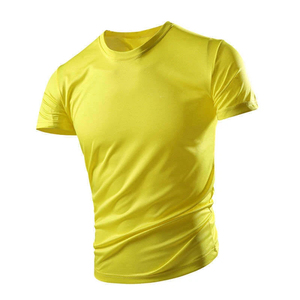 Camiseta con tasa de venta completa para hombre Hecha de poliéster 100% Camiseta de manga corta con cuello redondo liso - Product Image 2