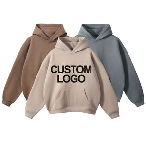OEM Manufacturers Custom Embroidered Plain Dyed Oversized Cotton 465gsm <b>Men</b> Women Unisex Custom Logo Essentials Hoodies - Product Image 1