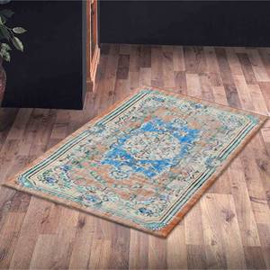 Tapis imprimé floral - Cadeau, Salle de bain, Sol, Bleu, Marocain, Médaillon, Grand, Chambre, Turc, Tapis à poils doux - Product Image 5